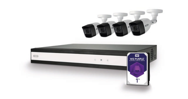 ABUS complete set met hybride videorecorder en 4 analoge minibuiscamera's