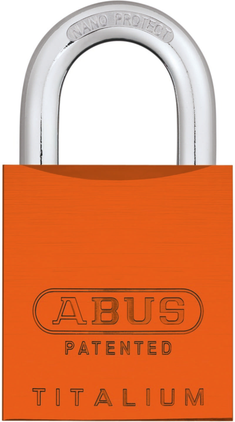 Abus hangslot 83/45 AL S Oranje met sneeuwpop cil. 2 sleutel.