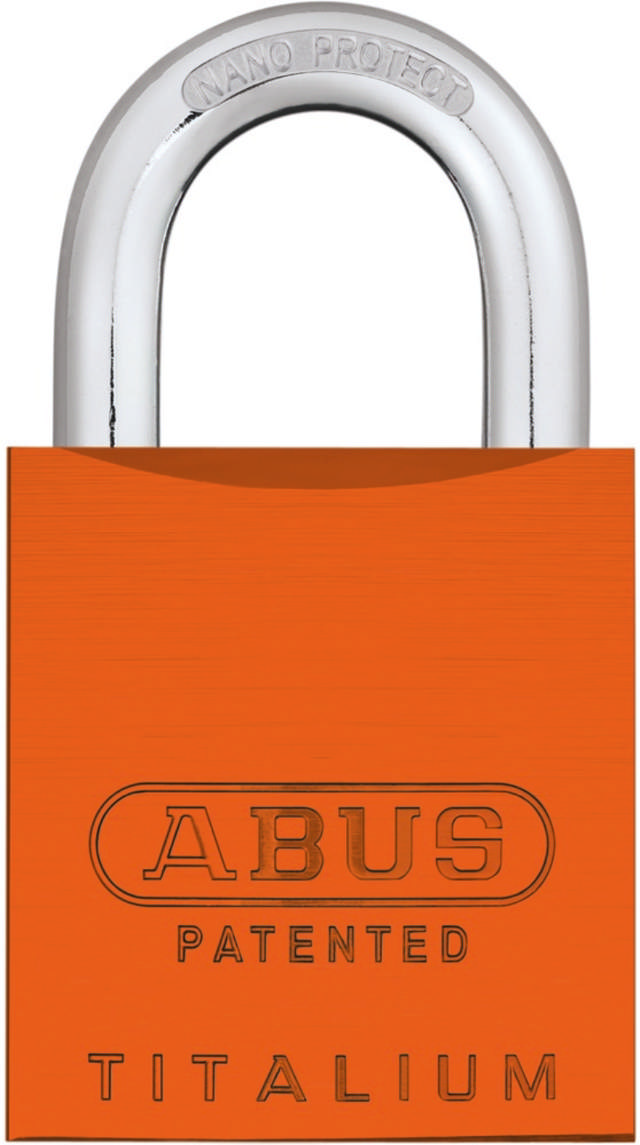 Abus hangslot 83/45 AL S Oranje met sneeuwpop cil. 2 sleutel.