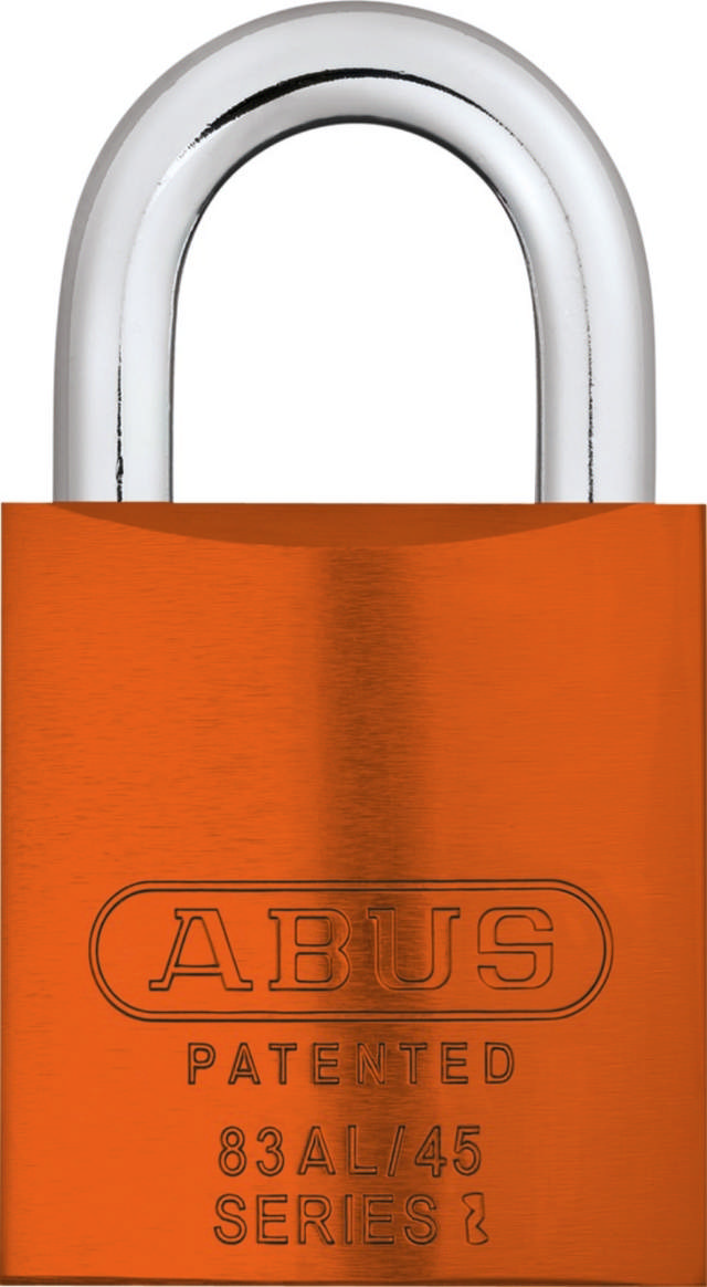 Abus hangslot 83/45 AL S Oranje met sneeuwpop cil. 2 sleutel.