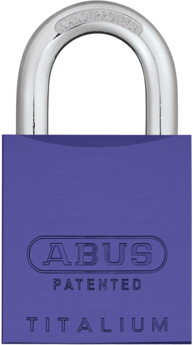Abus hangslot 83/45 AL S Paars met sneeuwpop cil. 2 sleutel.