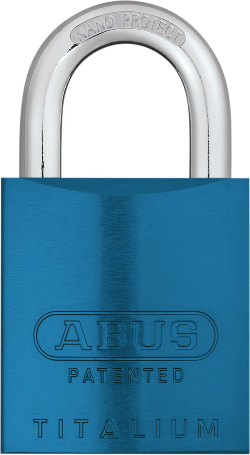 Abus hangslot 83/45 AL S Blauw met sneeuwpop cil. 2 sleutel.