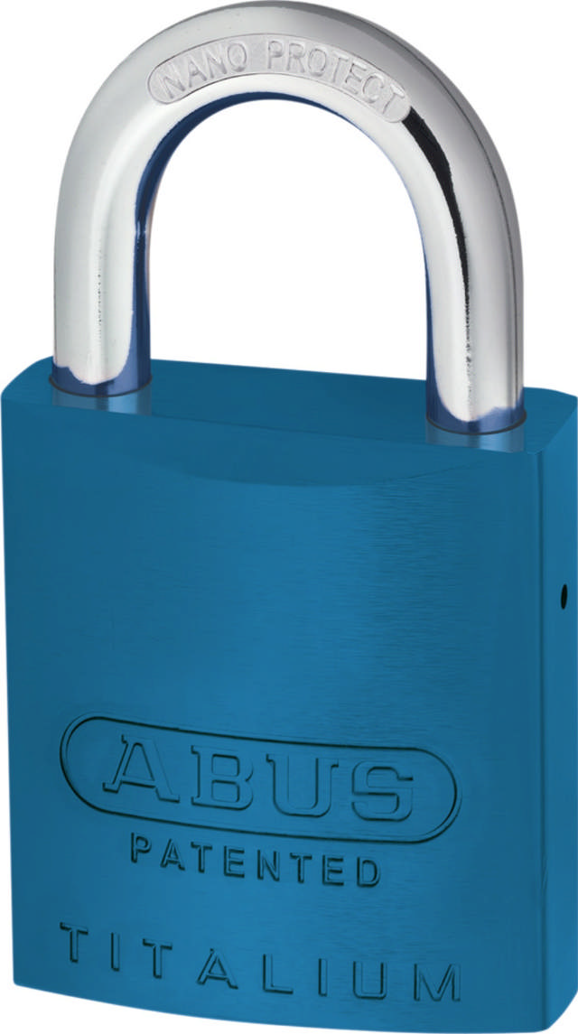 Abus hangslot 83/45 AL S Blauw met sneeuwpop cil. 2 sleutel.