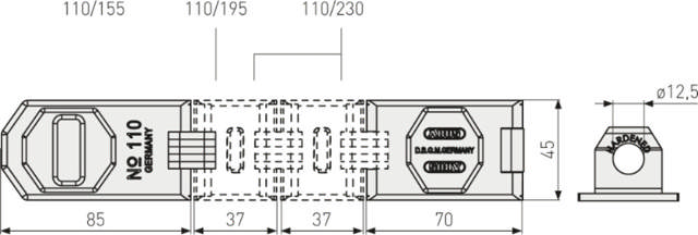 Abus hangslotaanval 110/195 sb