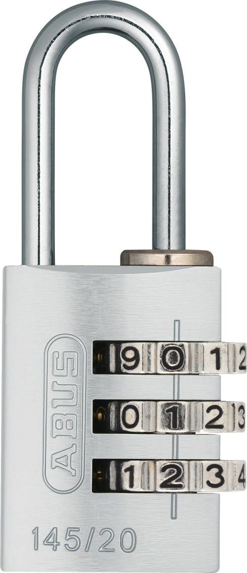 Abus hangslot met code 145/20 zilver
