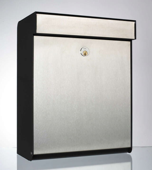 Allux Basisvorm Zwart w. roestvrijstalen voorkant