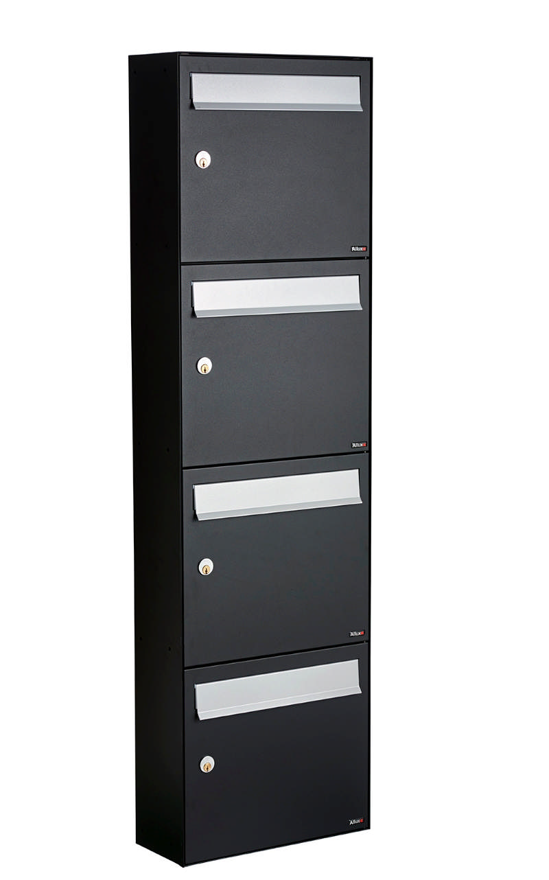 Allux HC4 - zonder slot 4 module w. grijze klep