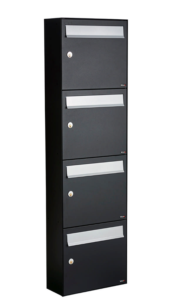 Allux HC4 - zonder slot 4 module w. grijze klep