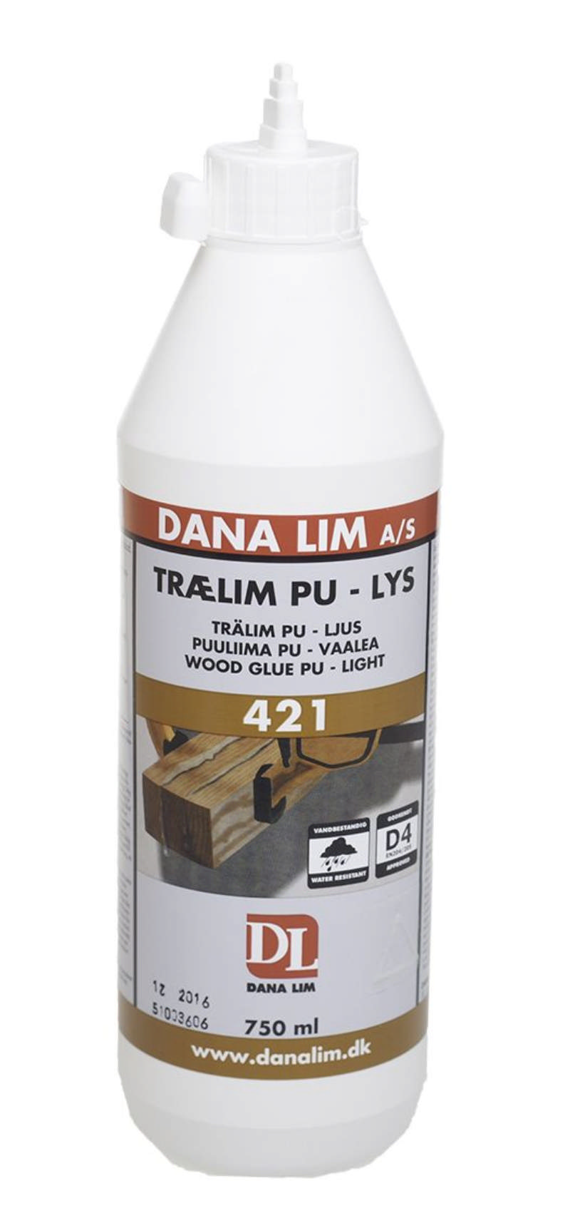 Dana Houtlijm PU Licht 421 750 ml