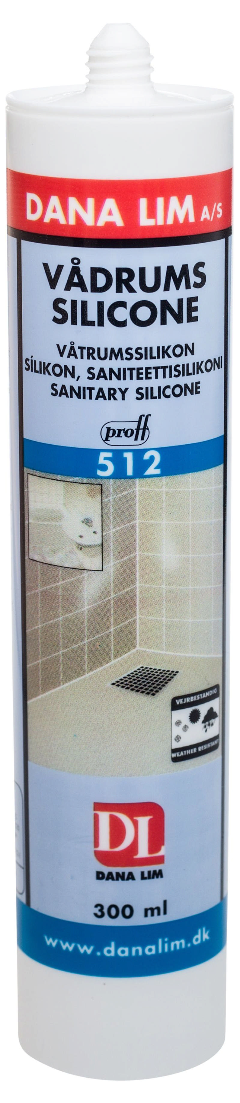 Dana Lim Vådrumssilicone 512, 300ml patron