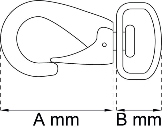 KARABIJNHAAK 56MM 2 STUKS GEGALVANISEERD 