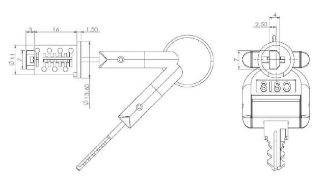 SISO 5250 kastslot voor houten deuren