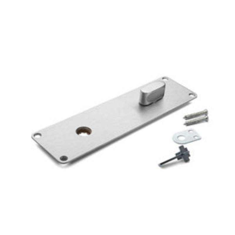 Arne Jacobsen lang bord met draai, gepolijst messing