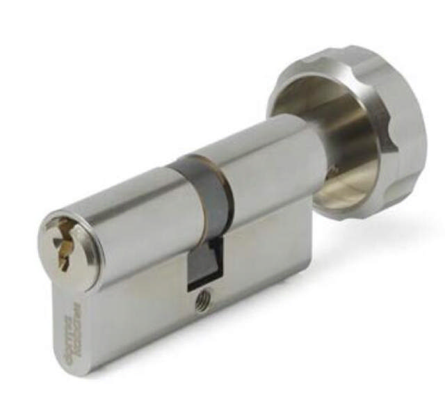 pextra+ Uw knopcilinder 6/4005, mat chroom