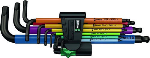 Wera inbussleutelset 950/9 metrisch, 9-delig