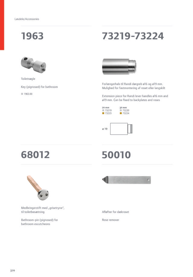 Randi deurkrukverlenging 73219/20mm (kruk ø19mm)