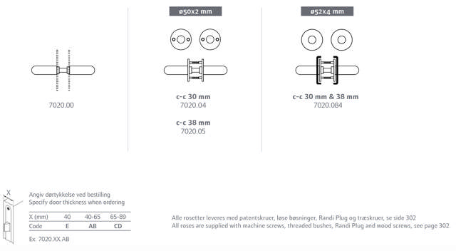 Randi Line 18 deurkruk 702000AB U met rozet