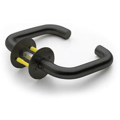 Randi Line 18 deurkruk U massief rozet CC30, zwart PVD