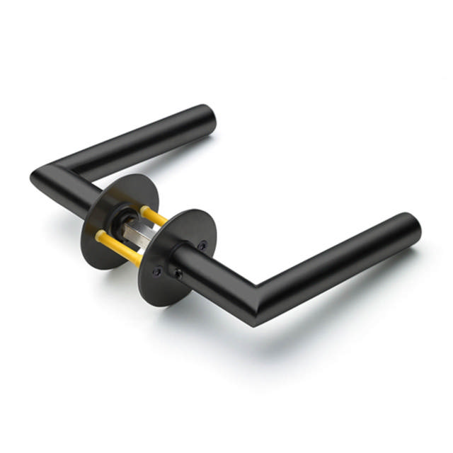 Randi Line 18 deurkruk F massief rozet CC30, zwart PVD