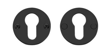 Randi Line 18 cilinderring DIN massief CC38, zwart PVD