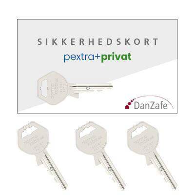 pextra+ private Security-kaart met 3 sleutels
