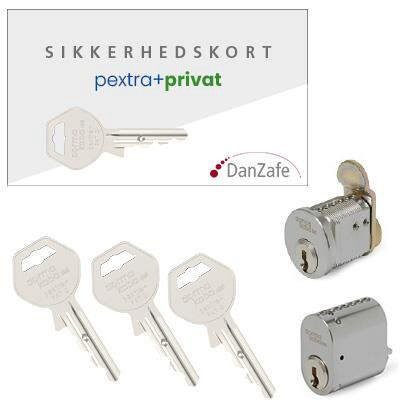 pextra+ private Set, 1x4060S, 1x4007, 3xsleutels, Mat chroom