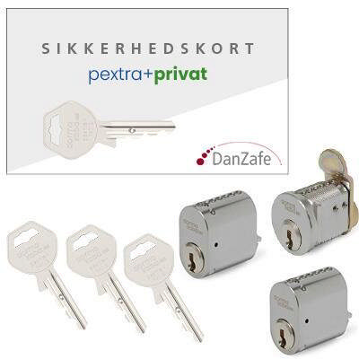 pextra+ private Set, 2x4060-S, 1x4007, 3xsleutels, Mat chroom