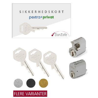 pextra+ private Set, 1x40603-S ROK, 3xsleutels, ZWART