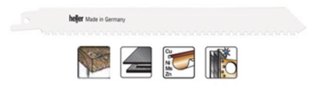 Heller bajonetzaagblad 180mm M-tanden metaal, pk. een 5 stuks.