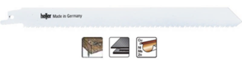 Heller bajonetzaagblad 205mm sloop/universeel, pk. een 5 stuks.