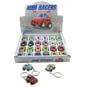 Sleutelhanger met "Mini Racers" 24 st.