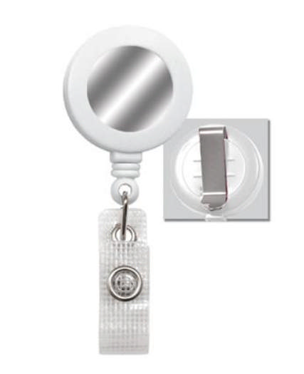 Kleine witte riemclip voor toegangskaart