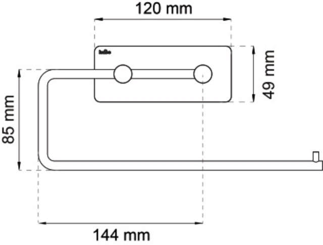 Toiletrolhouder Hoek Roestvrij Staal 