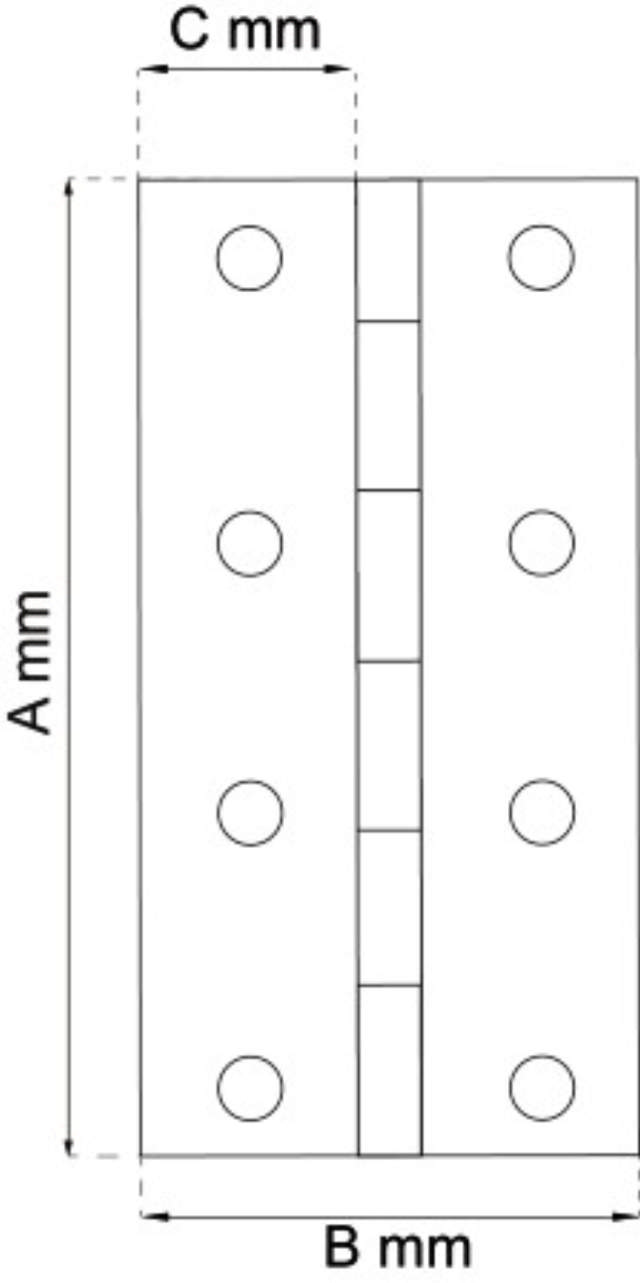 RANDSCHARNIER 63X43MM 2 STUKS ELEKTRISCHE VLOER 