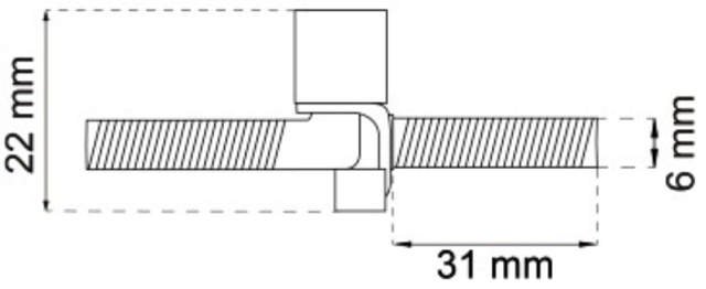 Boring hanger.6mm kraan 2 stuks messing