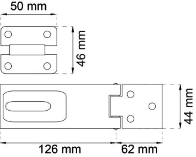 HANGSLOT OPPERVLAKKEN 126MM ELEGANT 
