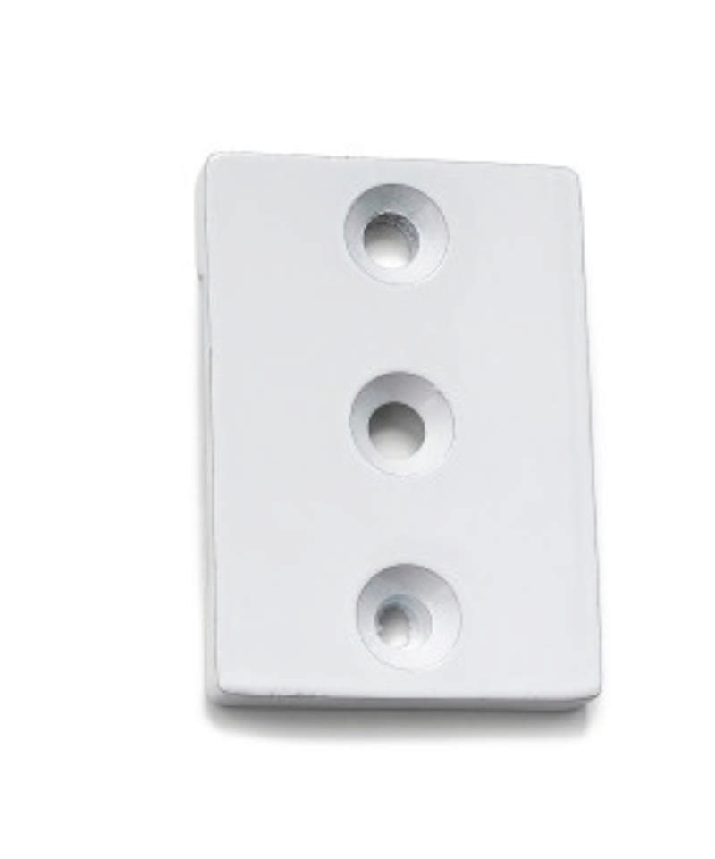 PLAAT VOOR INSTEEKHANGERS, 2 STUKS. WIT 