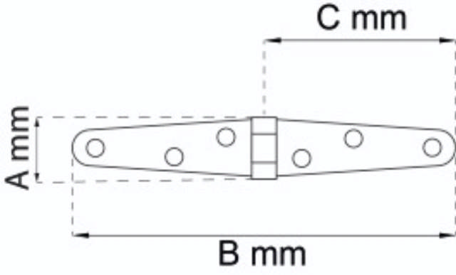 KISTSCHARNIER 125MM 2ST. ELEKTRISCHE VLOER.