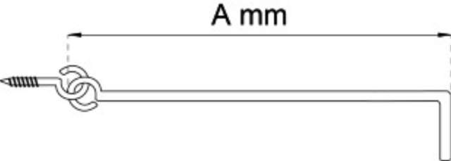 STORMHAAK 300MM GEGALVANISEERD 2 STUKS 