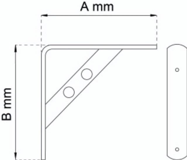 Planksteun cirkel chroom 145x170 