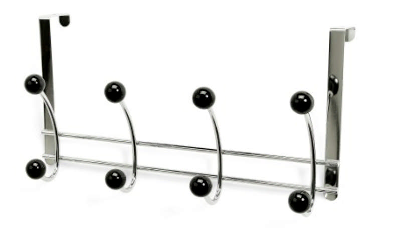 BONNY 4-HAAK REK ZWART/CHROOM