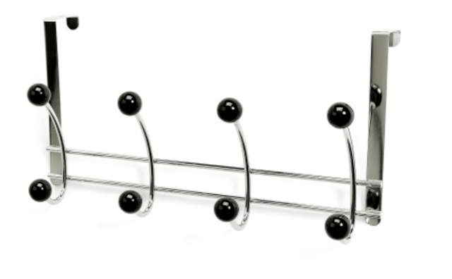 BONNY 4-HAAK REK ZWART/CHROOM