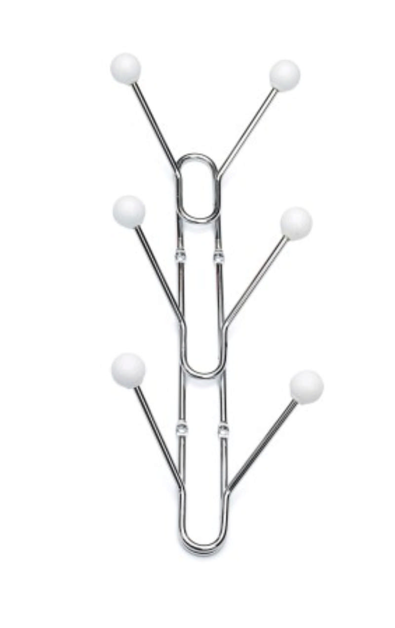 BENNY 6-HAAKS HANGREK WIT/CHROOM