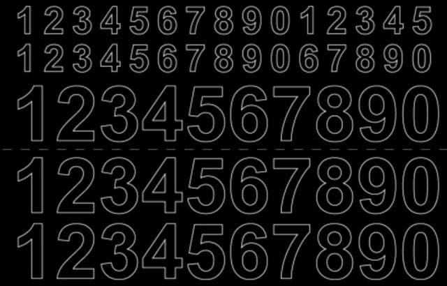 TALARK VINYL 0-9X3PCS 13/26MM ZWART