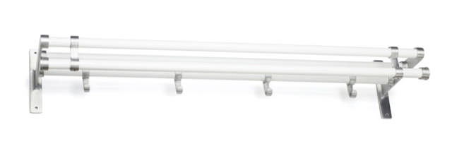 KAPSTOK ELEGANT ALU/WIT 1000 MM