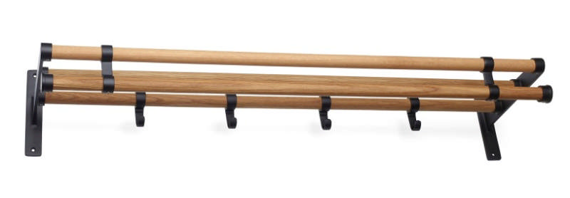 HOEDERENPLANK ELEGANT PLUS ZWART/EIKEN 1 M