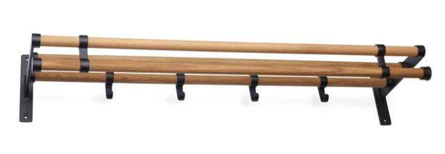 HOEDERENPLANK ELEGANT PLUS ZWART/EIKEN 1 M