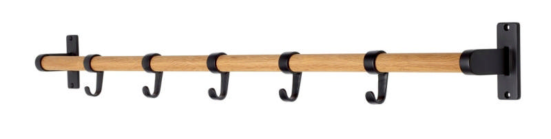 ELEGANTE KAPSTOK ZWART/EIKEN