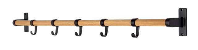 ELEGANTE KAPSTOK ZWART/EIKEN