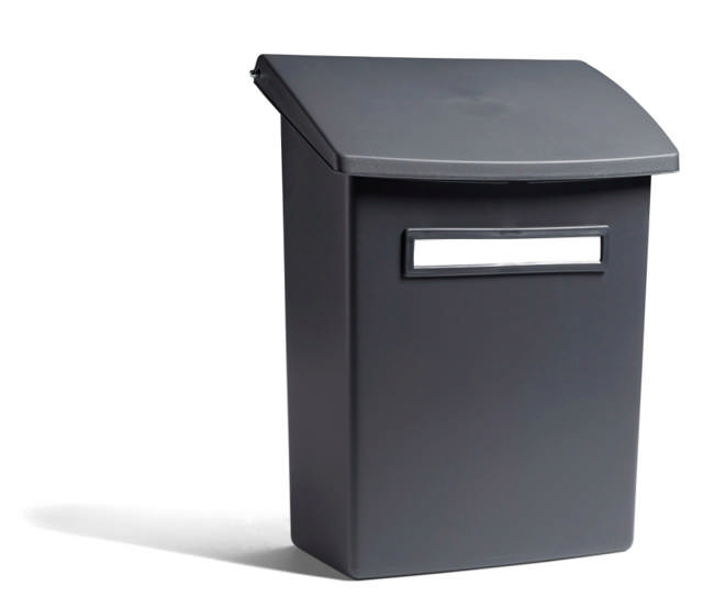 BRIEVENBUS 555 PLASTIC DONKERGRIJS